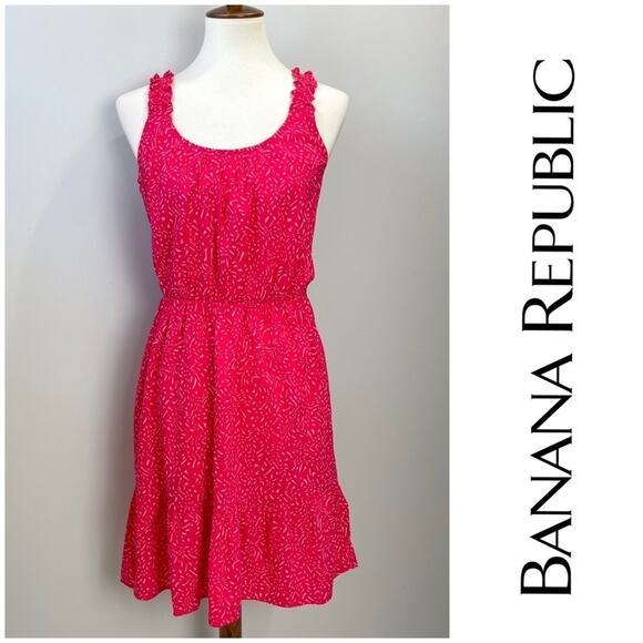NWT Banana Republic Printed Spring Dress Size 2 Tall - Picture 1 of 10